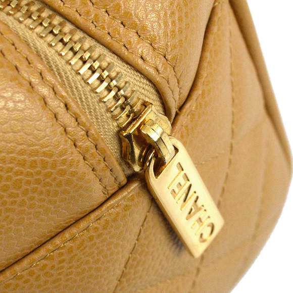 CHANEL 2003-2004 Beige Caviar Bowling Bag 27 69738 - Picture 3 of 10